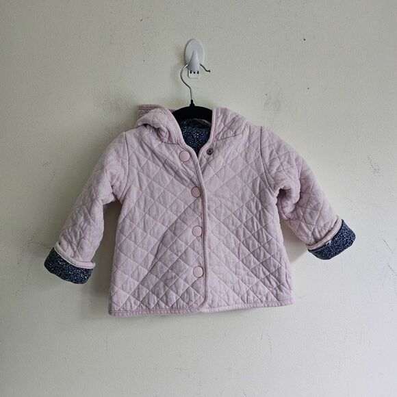 12M Baby Quilted Reversible Jacket – Blue & Pink – Snap Buttons – EUC - Picture 6 of 7